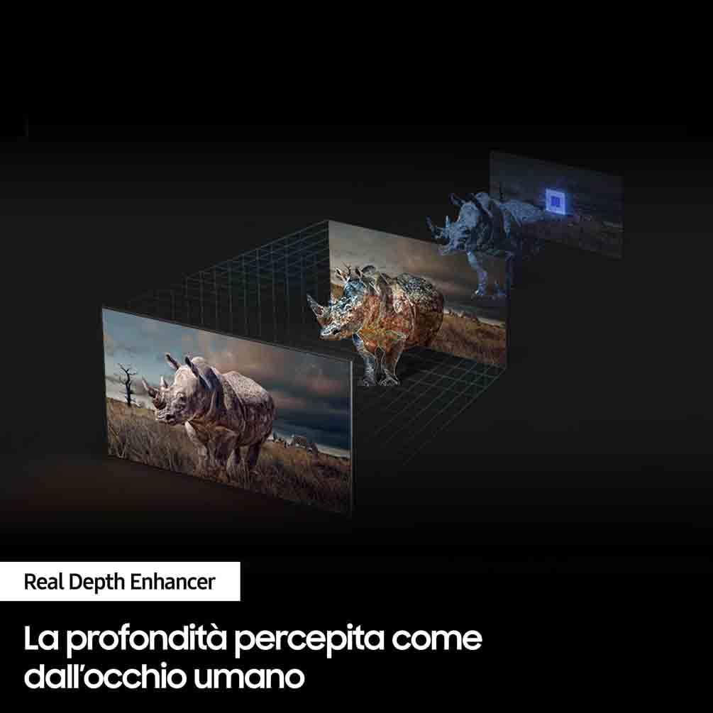 Samsung TV QE55Q80CATXZT QLED 4K, Smart TV 55" Processore Neural Quantum 4K, Direct Full Array, Dolby Atmos, OTS Lite, Integrato con Bixby e Alexa compatibile con Google Assistant, Carbon Silver 2023