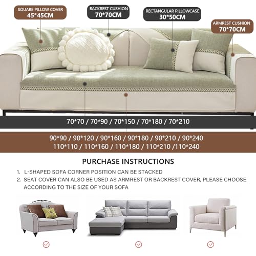 Housse de canapé en chenille lavable : protégez votre sofa des griffes de chat - 8