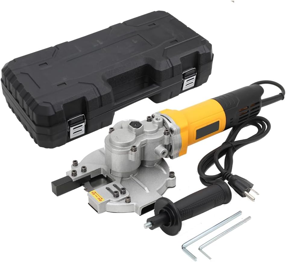 Electric Rebar Cutter Saw 900W High Power Steel Concrete Rebar Cutter Cutting up to 3/2 inch (4-40mm) Rebar, with Auxiliary Small Handle Tool Case