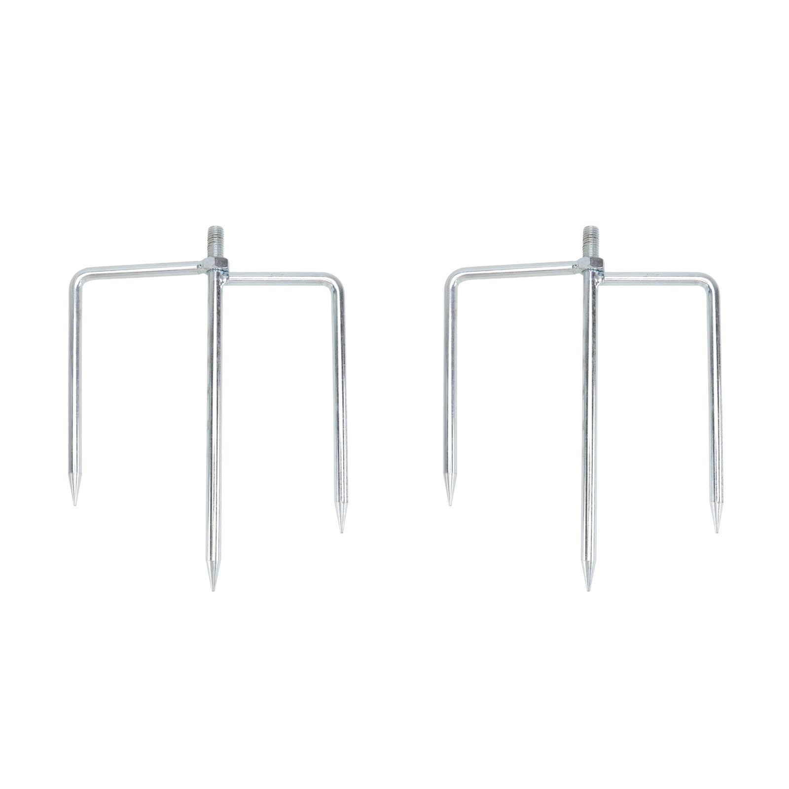 Ancre de parasol de plage en acier de 12 mm avec base de fourche robuste pour extérieur et jardin, installation facile pour jardin et jardin
