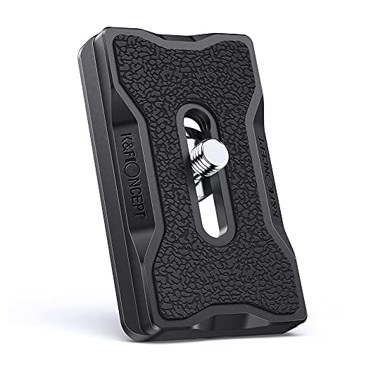 K&F Concept Placa de Liberación KF31.030, Placa de Zapata Universal Rápida con Tornillo de 1/4" para cámara - Negro