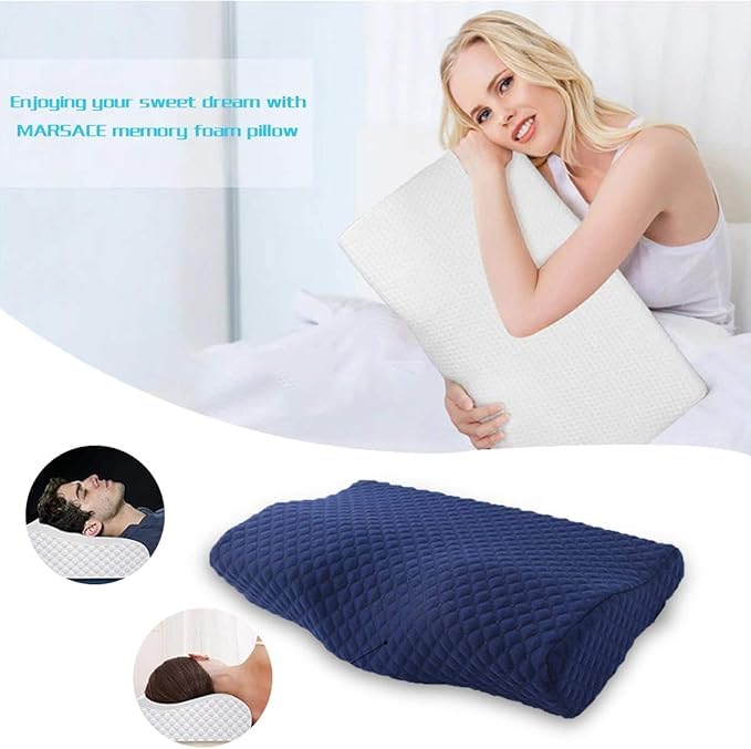MASHUR FAB Memory Foam Cervical Pillow for Sleeping - Orthopedic Contoured Neck Pillow for Neck and Shoulder Pain 2
