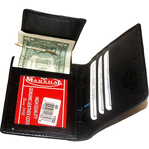 MARSHAL Money Clip Credit Card Leather Wallet2