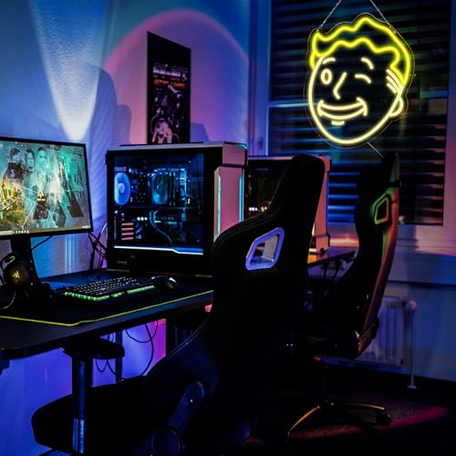 Image of WonderfulLife Game Character Boy Neon Sign for Gamer Zone Decor,Led Lights for Man Cave Gaming Room Internet Bar or Bedroom Decoration.5V USB Powered,Easy Hanging.