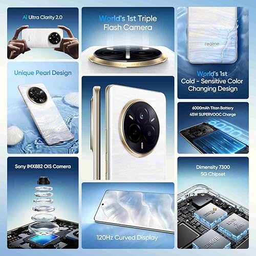 Image of realme 14 Pro 5G (Pearl White, 8GB RAM, 128GB Storage)