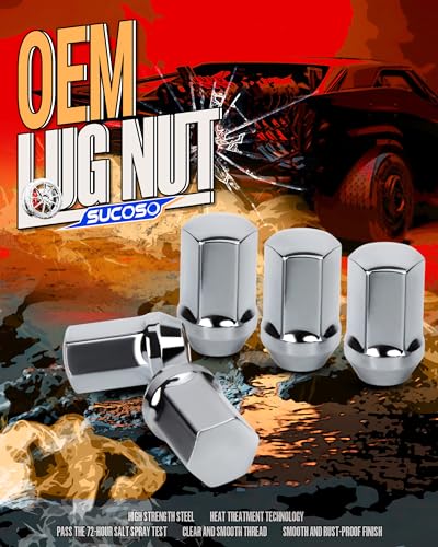 Image of 32pcs 14x1.5 OEM Lug Nuts Replacement 2008-2024 Chevy Silverado GMC Sierra 2500 3500, M14-1.5 One-piece Design Chrome Large Acorn Seat Wheel LugNuts 1.75 inch Height 7 /8 inch Hex GM Part No 611-236 9596070