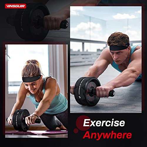 Vinsguir – Rolo AB para treino abdominal, rodinhas AB, equipamento de exercícios para treino básico,