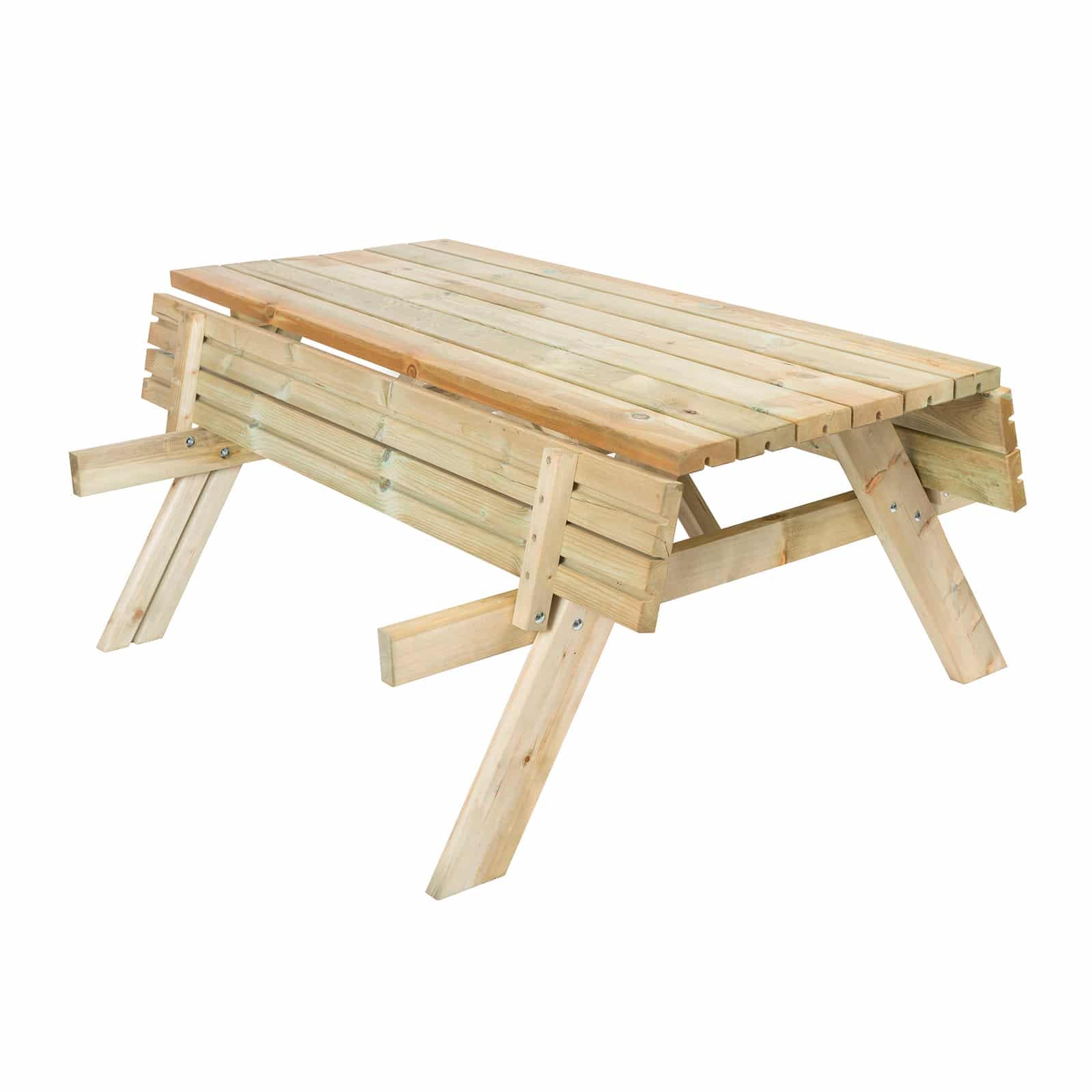 Gardiun KSU12893 - Tavolo da picnic panche pieghevoli 200 legno trattato 198 x 154 x 74 cm 42 mm 6-8 persone