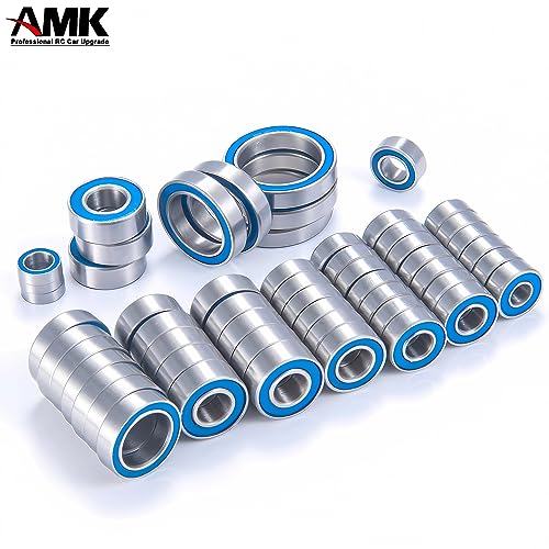 Amk AMKT00026 55Pcs Trx6 Metal Ball Bearings Kit, Rubber Sealed Wheel Bearings Set For 1/10 Rc Crawler G63 6X6 Truck Upgrades thumb #8