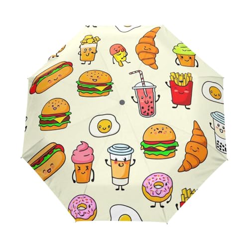 Parapluie automatique étanche et compact jaune GAIREG avec ouverture rapide