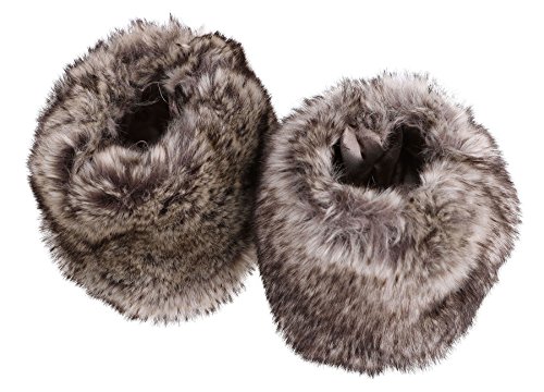 Soft Faux Fur Fuzzy & Cozy Wrist Cuff Warmers, Fur Color