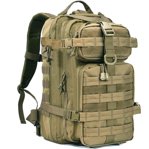 Miramrax Mochila táctica pequeña militar – Mochila de 30 L para hombre, mochila de asalto Molle, bolsa de insectos para senderismo y camping, Verde, 30L US, Mochila táctica