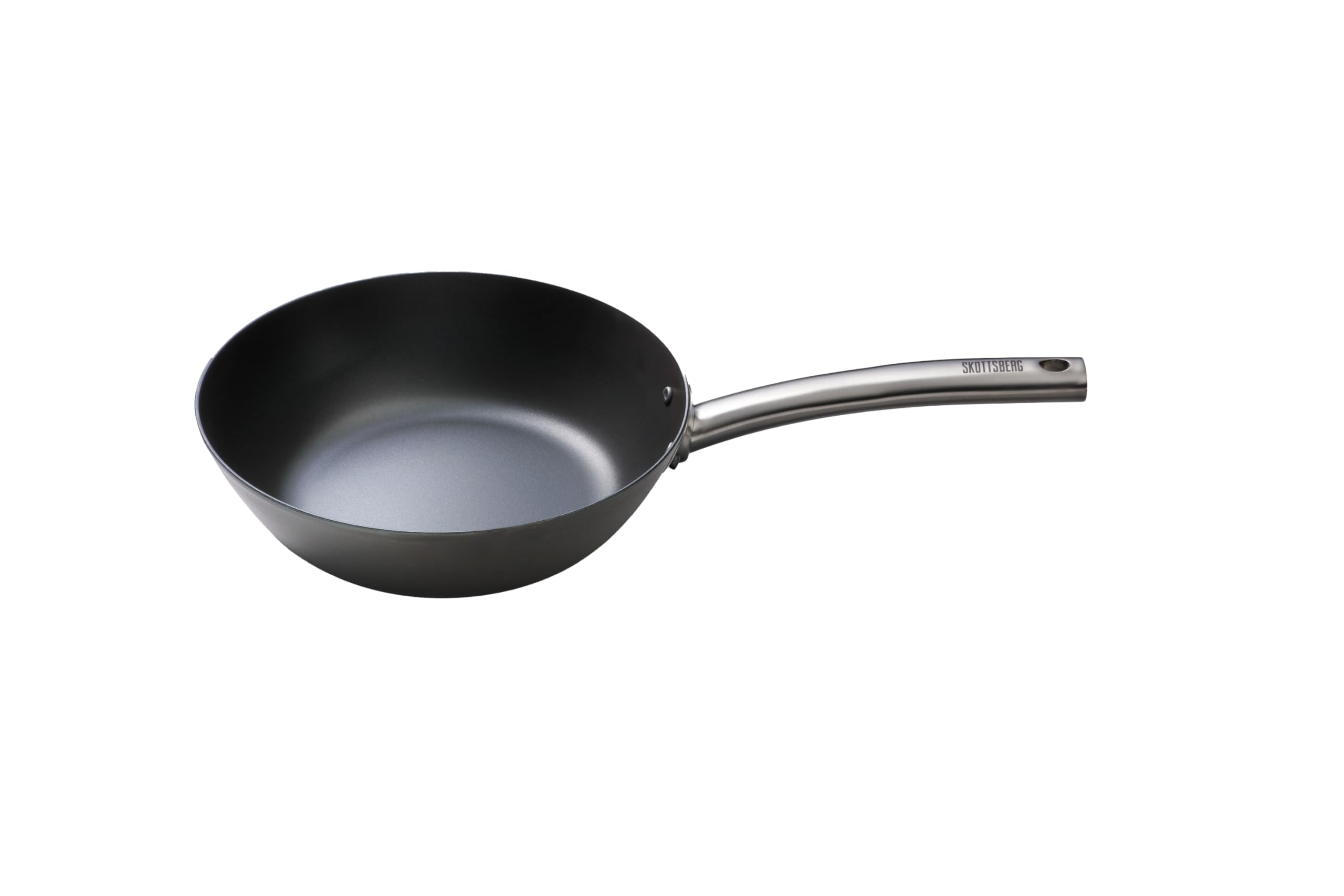 Skottsberg Padella in ferro wok Ø 24 cm acciaio forgiato pre-bruciato senza rivestimento antiaderente
