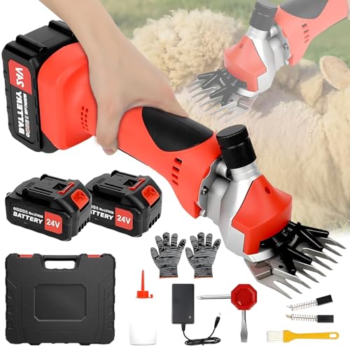 WUDLEP Cordless Electric Sheep Shears 9-Tooth Blade Sheep Clippers