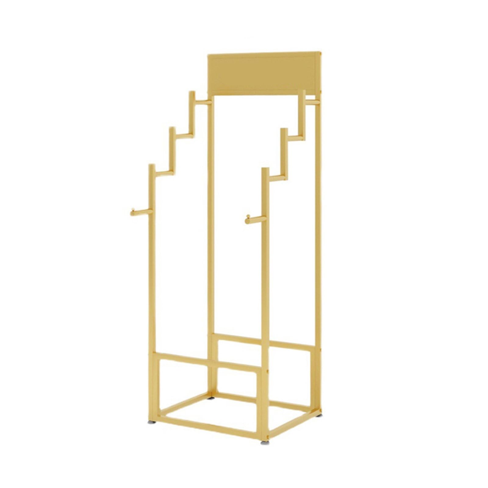 CGCSYZ Standing Carpets Rack, Carpet Sample Display Rack, Commercial Organizer Holder for Displaying Blanket Quilt Scarf Towel Mat (Gold 23.6*15.7*65in)