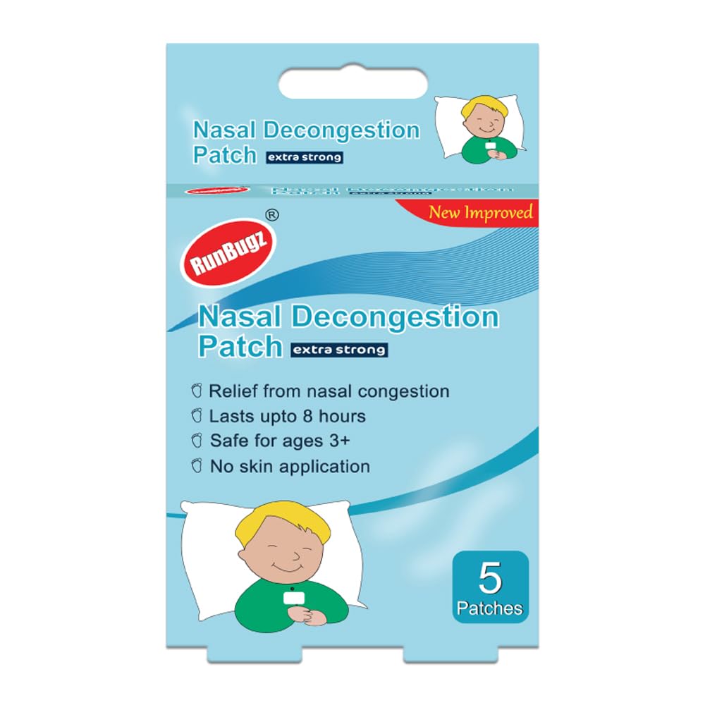 Runbugz Nasal Decongestion Vapour Patches & Mosquito Repellent Smiley Patches for Baby's & Kid's Combo Pack Quick Relief from Runny Nose,Nasal Congestion & Mosquito - 5 Vapour Patches & 30 Mosquito Patches 1