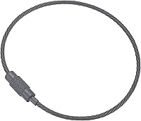 Vista 1 de PATIKIL Cable de llavero de alambre, lazo de llavero de acero titanio para senderismo al aire libre