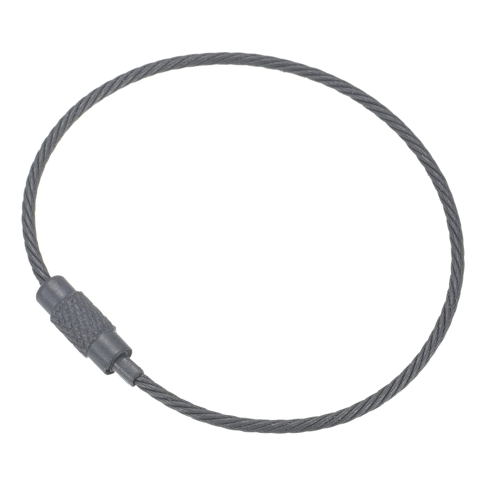 PATIKIL Wire Keychain Cables Titanium Steel Key Ring Loop for Outdoor Hiking
