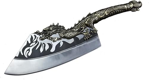 Cuchilla de cuchillo de carne, picadora de hueso forjado a mano de 9.8 pulgadas, China, picadora de hueso afilada Longquan, cuchillo de chef de