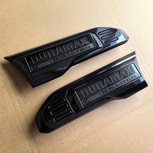 Image of 2pack OEM 2024+ 6.6L Duramax Diesel Vent Emblem Replacement for Sierra 2500HD 3500HD 86790687 (Gloss Black)