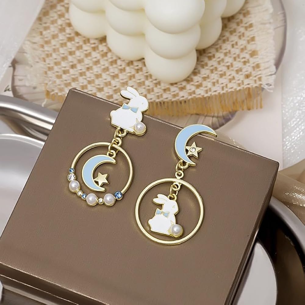 Amazon.com: Kawaii Bunny Earrings - Aesthetic Cute Preppy