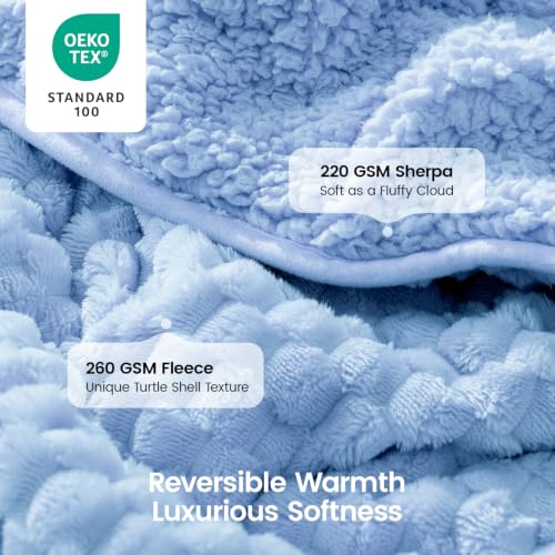 Image of Fleece Sherpa Weighted Blanket for Adults, Ultra Soft Fuzzy, 60 inchx80 inch 15lbs