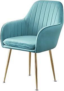Wyujie Culinarias Modernas sillas de Terciopelo Silla tapizada con Silla de Patas de Metal de visitantes para Cocina Comedor Sala de Color Gris Claro, púrpura,See Blau