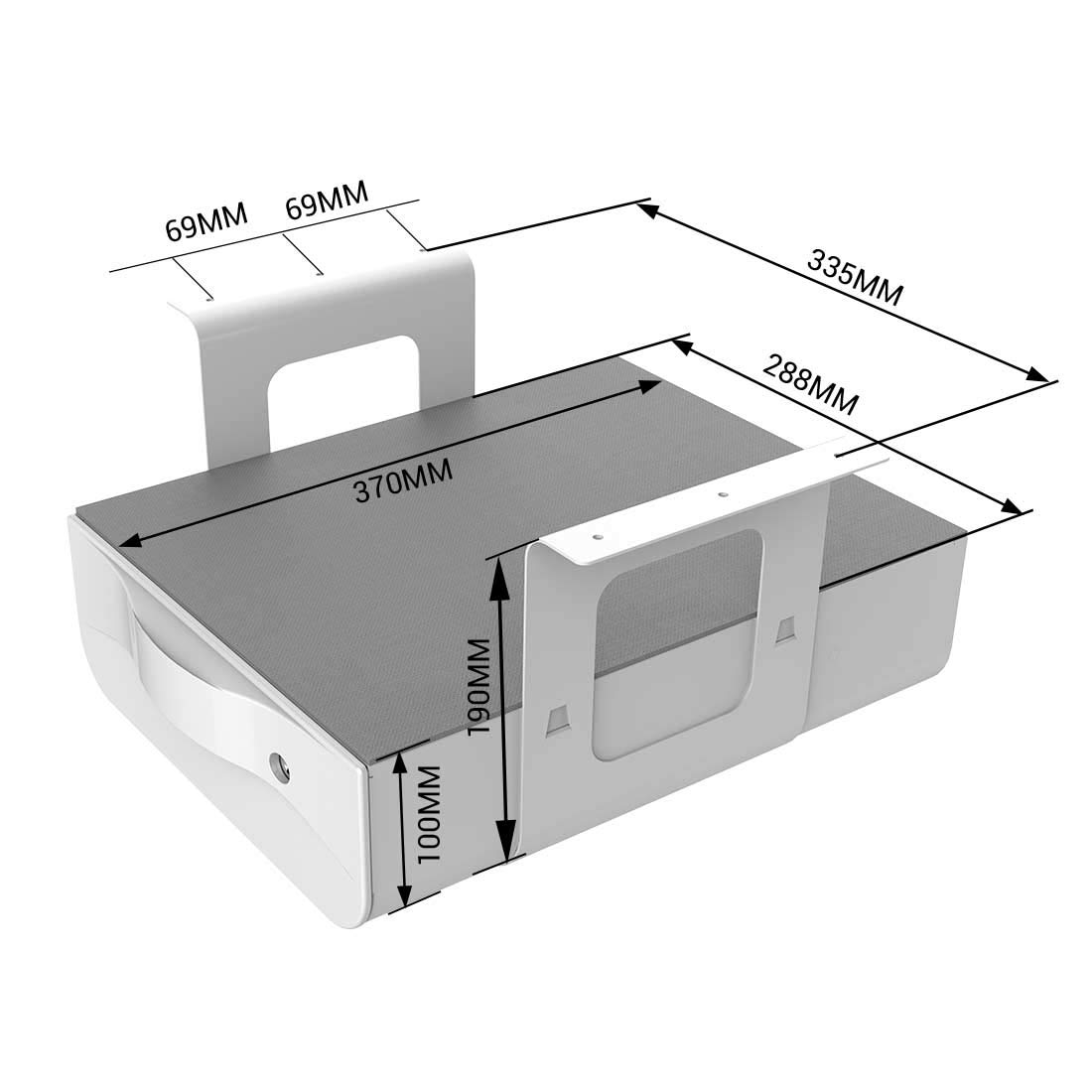 FLEXISPOT S01 Under Desk Drawer with tray, lockable storage organizer