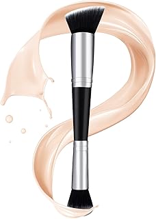 Ouligay Double Ended Makeup Brushes Foundation Makeup Brush Concealer Brush Contour Brush Kabuki Foundation Brush for Blending Liquid Sculpting Highlight Buffing Contouring Cream Cosmetics