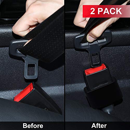 Morlike Silicone Belt Buckle Holder (Black, 2 Pack)
