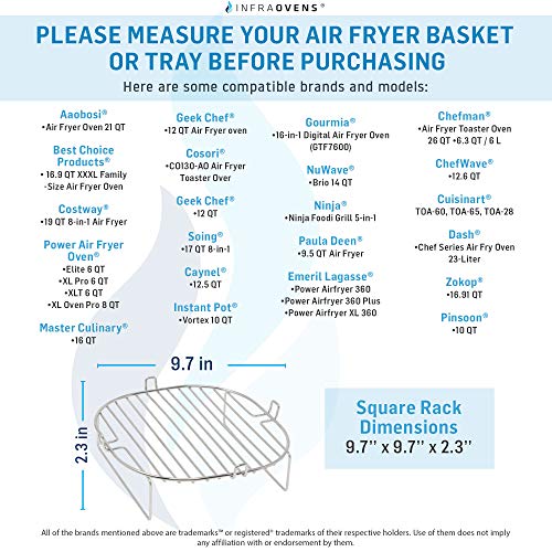 Air Fryer Accessories Compatible With Ninja Foodi, Cuisinart TOA, Soing, Instant Vortex, Nuwave