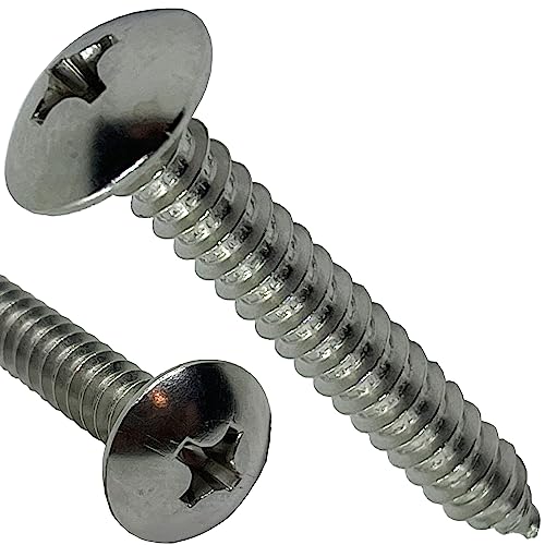Vis à tête bombée inox bois autotaraudeuse 12x2,5cm lot de 100 pièces