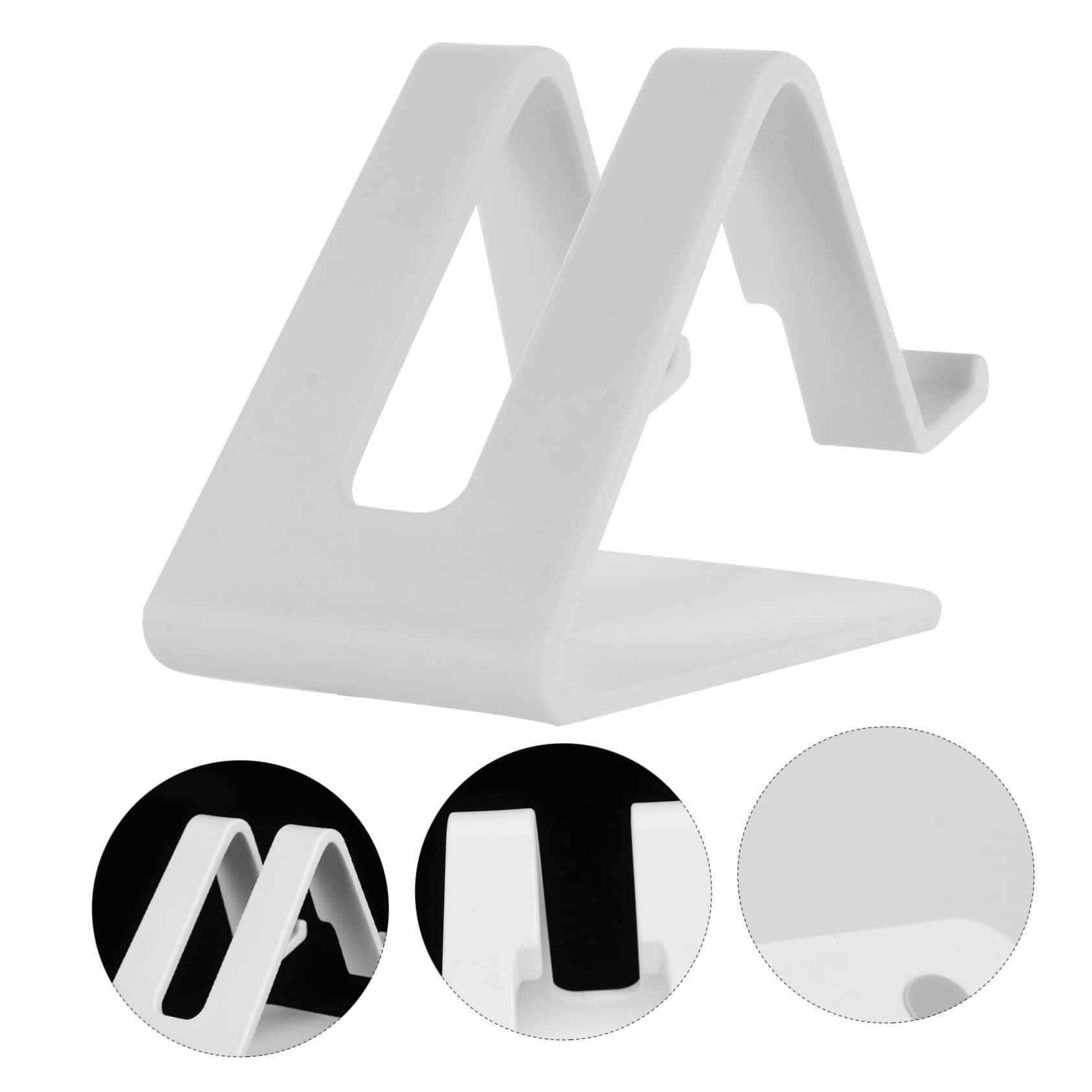 Angoily 3pcs Desktop Pad Bracket Simple Plastic Phone Support Holder for Home Office Low Center of Design Hands Video Viewing Compatible All Smartphones and Tablets