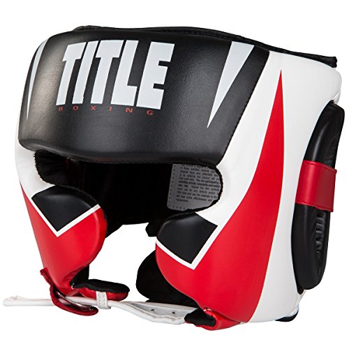 Title Command Training Headgear, Black/White/Red, Regular