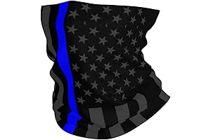 Adjustable Thin Blue Line Flag Neck Gaiter Face Mask
