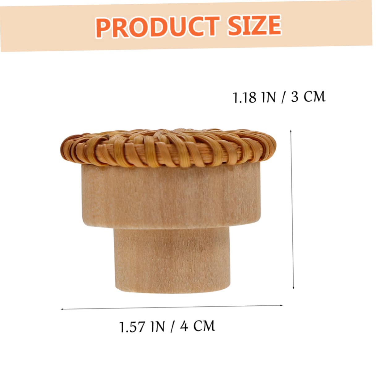 Gadpiparty 3 Set Manico in Bambù Pomelli Per Mobili Da Cucina Tavolo Da Trucco Arredamento Legnoso Armadietti Il Comò Tira La Pomelli Decorativi Per Porte Vimini Di Legno 4 Pezzi*3