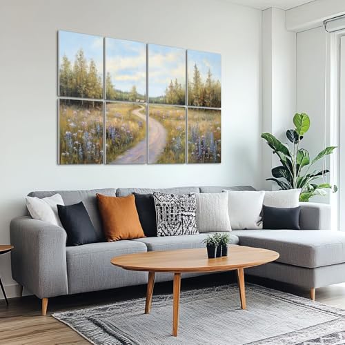 8 Pack Paneles Acústicos Decorativos para Paredes con Paisaje Rústico y Naturaleza, Absorbentes de Sonido, Autoadhesivos, para Estudios de Grabación y Oficina, 48"x32" miniatura 6