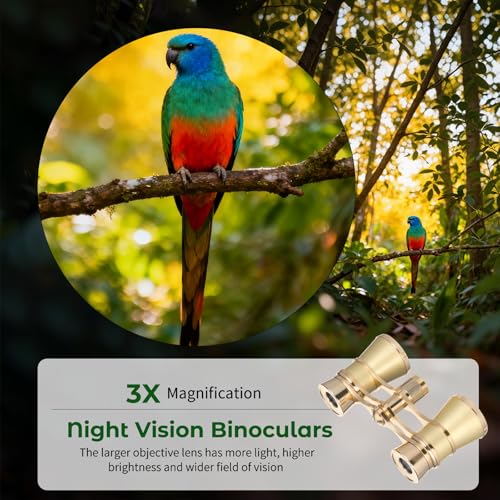 Binoculares Toddmomy 3x25 portátil para adultos miniatura 3