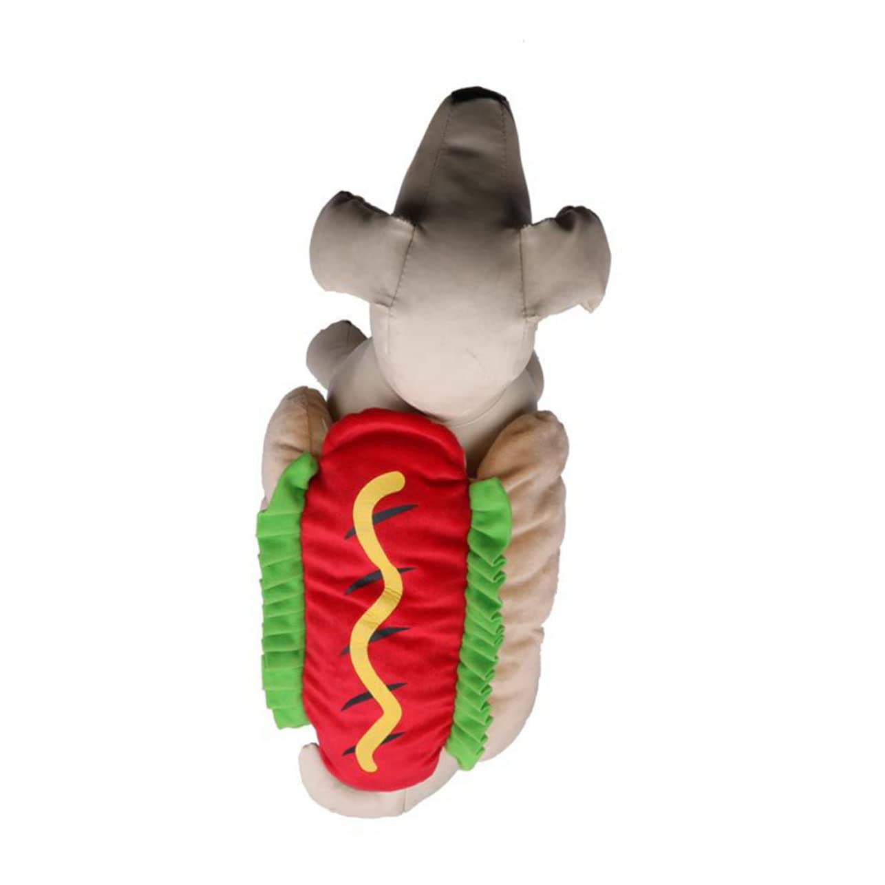 Mipcase 3 Pezzi Costume Di Halloween Per Cani Carino Abbigliamento Per Animali Domestici Vestito Da Cosplay Hot Dog Design Taglia S