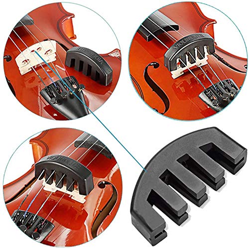 8 Pack Rubber Viool Practice Mute Set, Inbegrepen 2 x Claw Style Mute en 6 x Viool Finger Guide Sticker voor Viool… - Image 6
