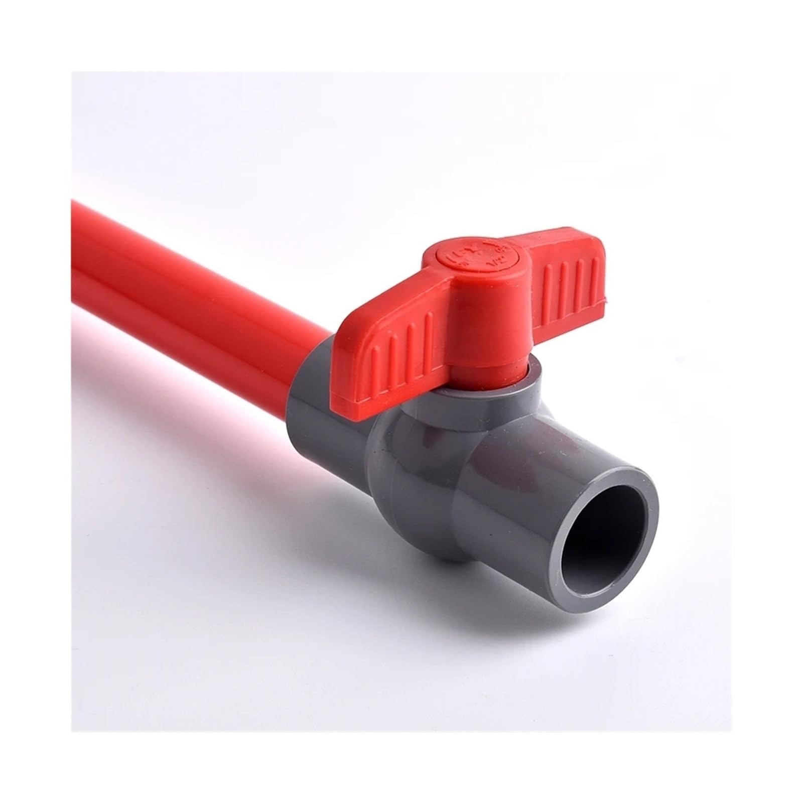 1pc Rura Pcv Płaskie Gniazdo Zawór Kulowy Łącznik Adapter Złącza Do Podlewania Nawadnianie Ogrodu Akwarium Wspólne ID 20~110mm(Grey Color,Inner dia 63mm)