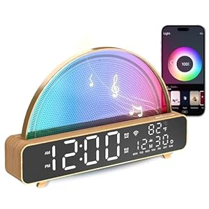 White Noise Sound Machine, Sunrise Alarm Clock APP/AI Voice Control Work with Alexa, Sound Machine for Sleep with Touch Night Light, Sleep Aid, Snooze Timer, Dual Alarms, Sunrise Simulation