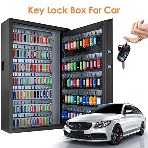 Toleblid 220 Position Large Key Lock Box Wall Mount With Code, Digital Key Cabinet Wall Mount Key Organizer With Key Tags, Adjustable Key Safe Key Holder For Car, Hotels, Office, House #TOP3