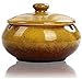 Symina Tragbare Aschenbecher, Retro Aschenbecher Creative Outdoor Keramik Aschenbecher mit Deckel Zigarre Aschenbecher mit Wassertank Aschenhalter für Zuhause, Büro (Yellow)