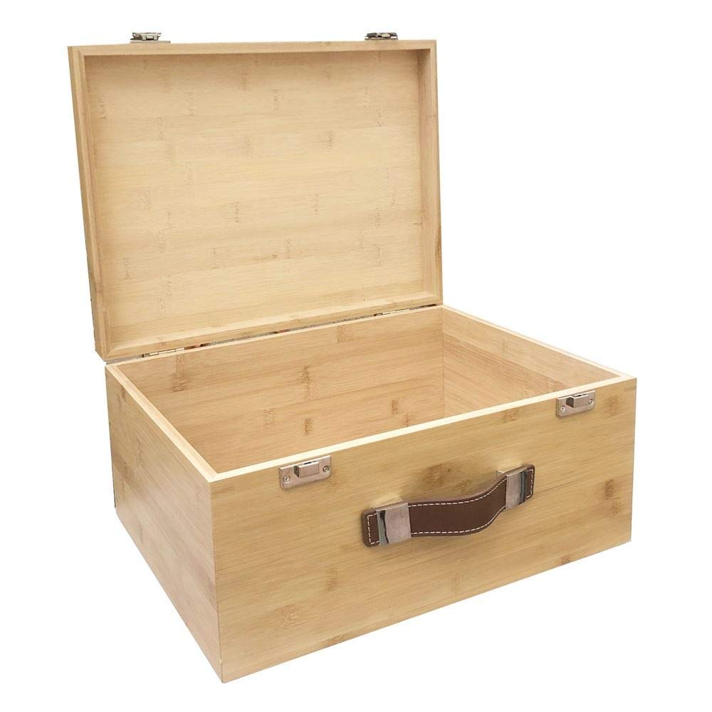 Red Hamper Wb076 Large Bamboo Storage Box from B&Q