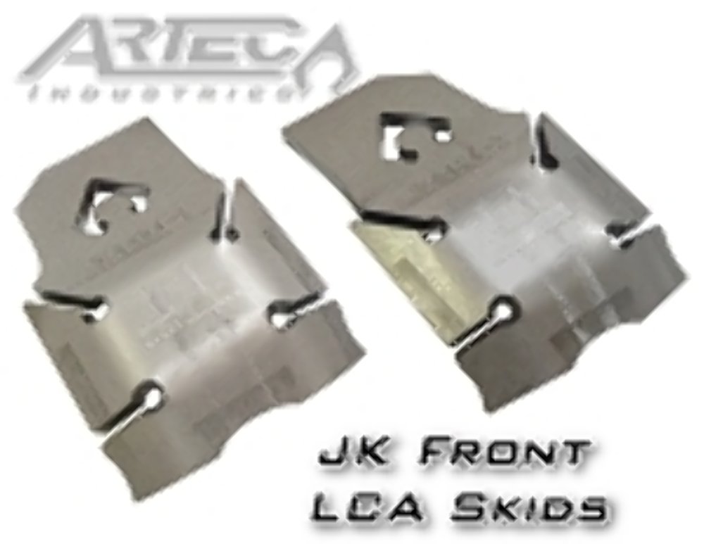 Artec Industries JK4404 Front Lower Control Arm Skids Fits Jeep Wrangler Black