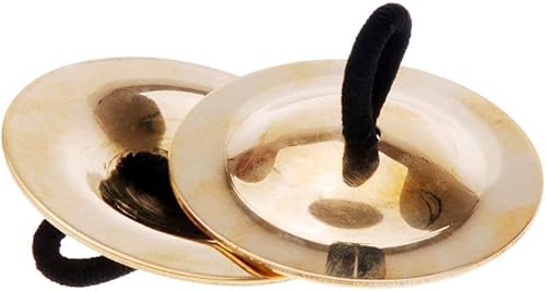 Andoer 2pcs dedo platillos vientre danza oro instrumento musical