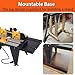 Electric Benchtop Router Table 34 in. x 13.5 in, Universal Benchtop Router Tables Top with Steel Stand, Adjustable Fence, Safety Guard & Miter Gauge for Woodworking, Craftsman Tool (Black)