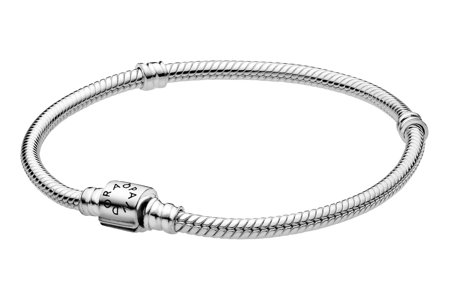 PANDORA Pulsera de plata para mujer con cierre de clip 594596C00, 20cm, Plata de ley, Sin piedra preciosa