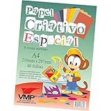 Bloco Para Educacao Artistica Especial A-4 8cores 40f.6og - Pacote com 01 Unidade V.M.P., Multicor